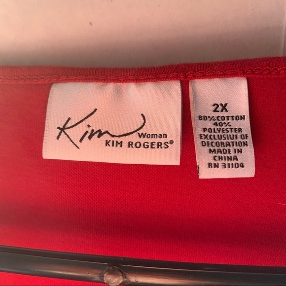 Kim Rogers Woman Soft Long Sleeve Christmas Holiday Top. "Noel" Size 2X - Picture 4 of 5